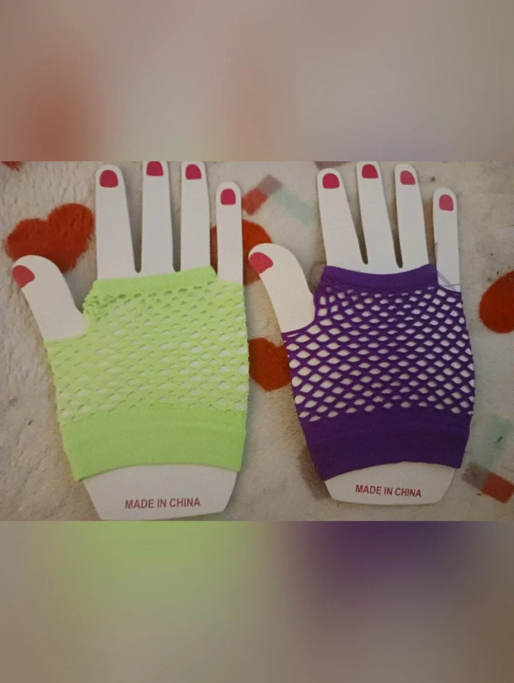 Neon Fishnet Wrist Gloves - Lime, Hot Pink, Purple, Aqua